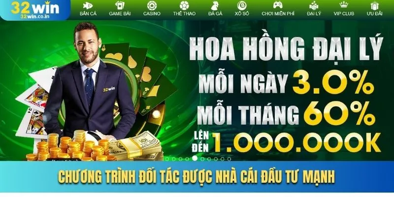 Chương trình đối tác được nhà cái đầu tư mạnh