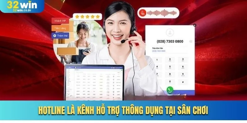 Hotline là kênh hỗ trợ thông dụng tại sân chơi