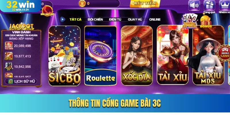 Thông tin cổng game bài 3C