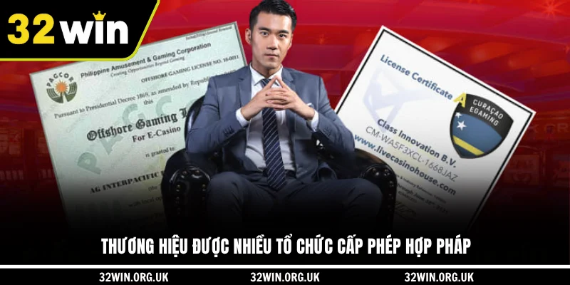 Thương hiệu được nhiều tổ chức cấp phép hợp pháp